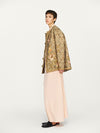 INTO THE EAST 25 Autumn and Winter Pink Lace Drawstring Collar Silk Dress ITE-E1DGAW023PK20DS-FEN Pink